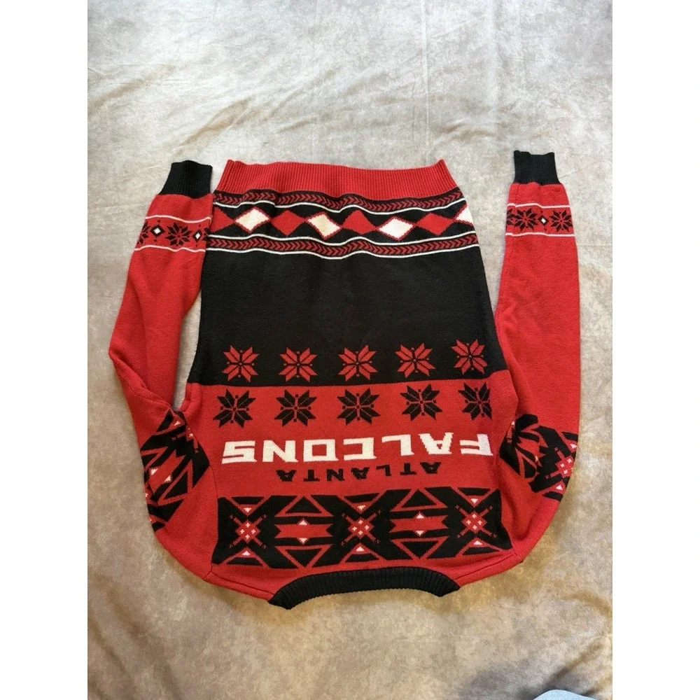 Atlanta Falcons NFL Football Holiday Snowflake Sweater Red/Black/White